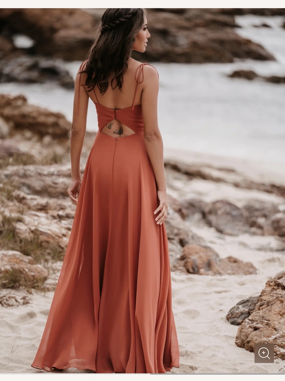 Allure Bridals | 1698 Chiffon tie strap bridesmaid dress 14